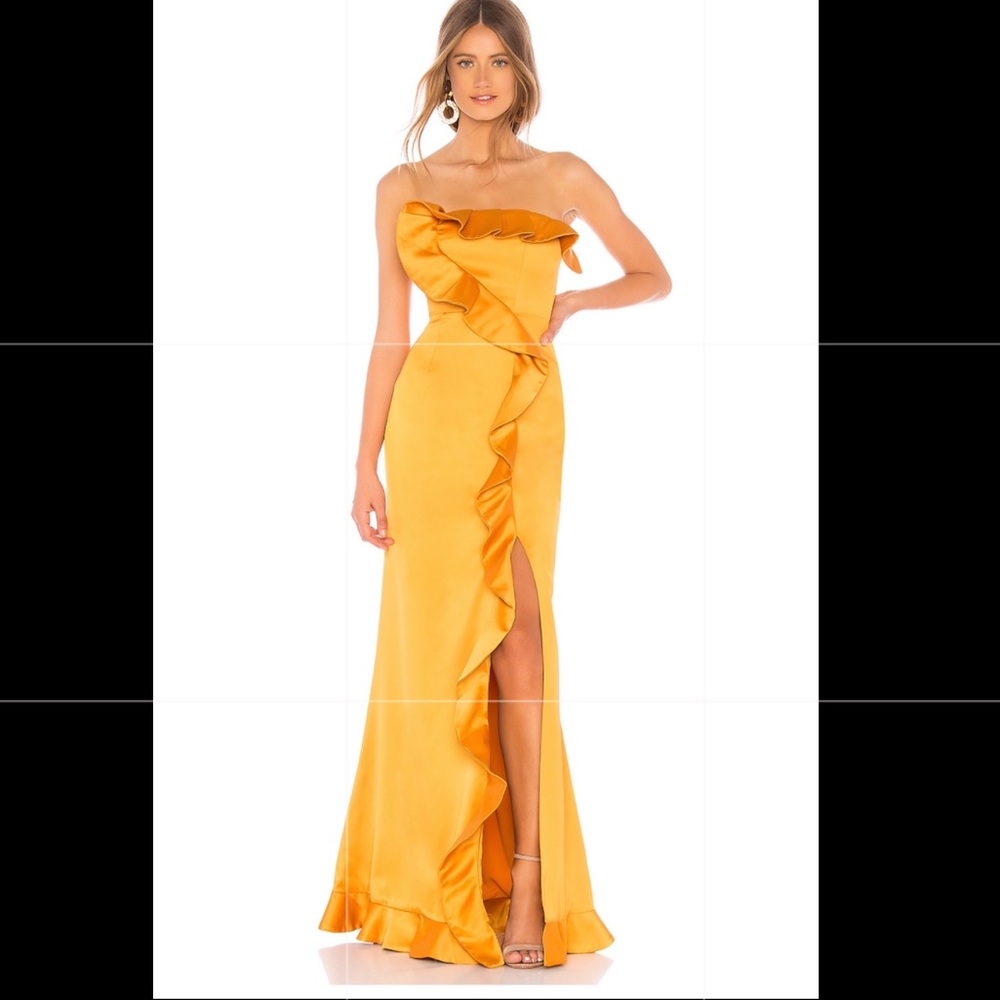 NBD gown in sunset yellow